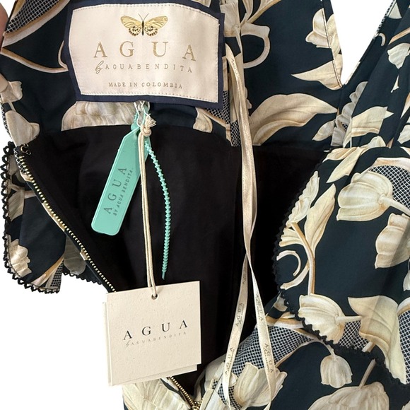 Agua by Agua Bendita Infinito Perla Maxi Dress XL | Floral Cotton Gown NWT - Picture 8 of 10